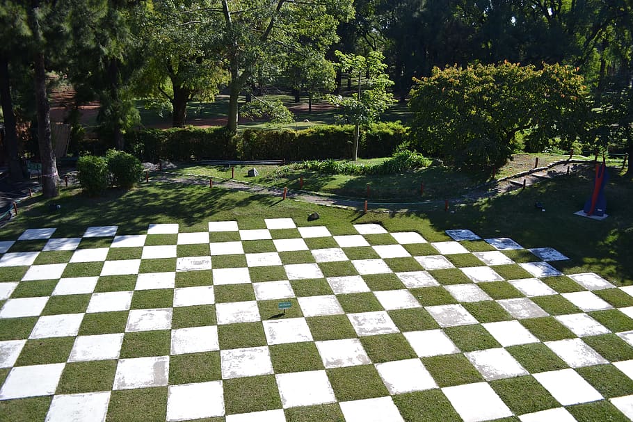 Zen, Jardim japonês, Grade, jardim, padrão verificado, xadrez, tabuleiro de xadrez, peça de xadrez, padrão, forma quadrada