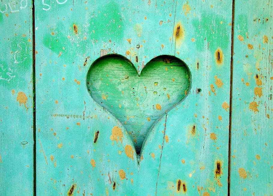 green, wooden, heart wall art, heart, wood, love, old, heart background, love heart, romantic