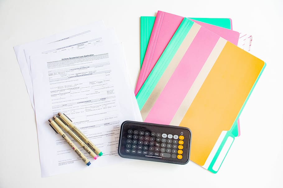 calculator, pink, office, desk, business, paper, white, desktop, color, work