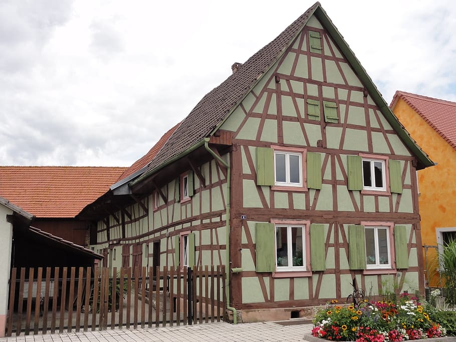 beinheim, alsace, timber framing, house, building, historic, old, architecture, built structure, building exterior