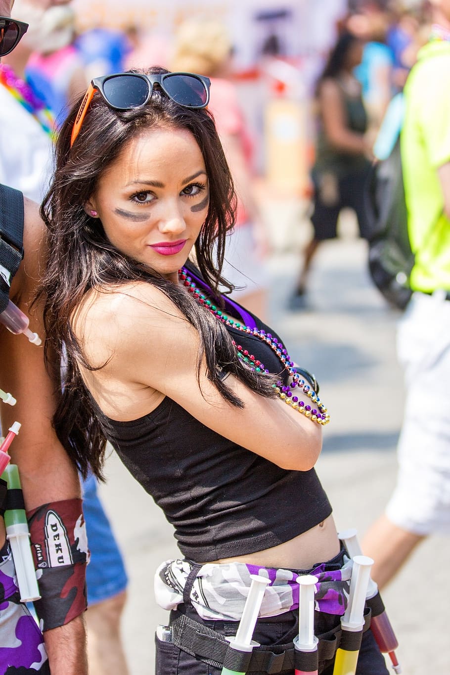 pride day, gay pride, girl, woman, young girl, people, parades, events, festivals, looking at camera