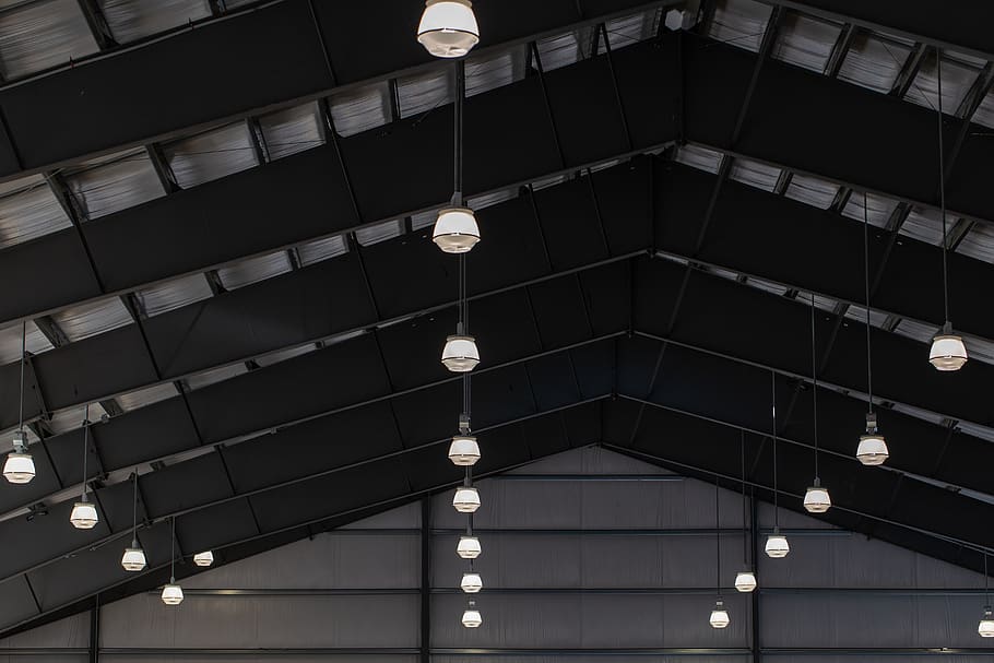 building, ceiling, abstract, interior, light, design, metal, industrial, construction, beams