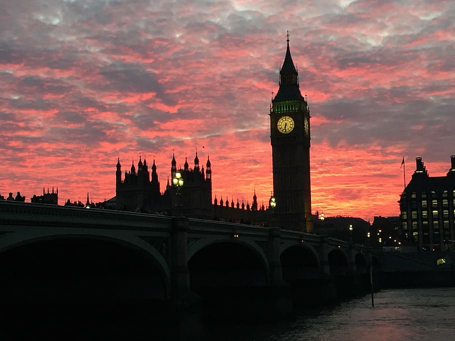 elizabeth, tower, london, golden, hour, westminster, parliament, clock, england, landmark