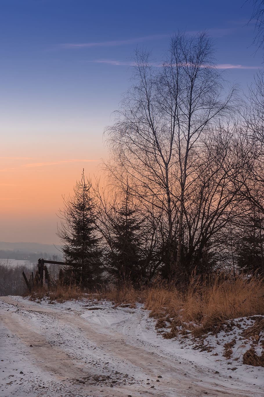 ミステリー 日没 冬 風景 冬の風景 夕方 空 西 自然の美しさ 雪 Pxfuel