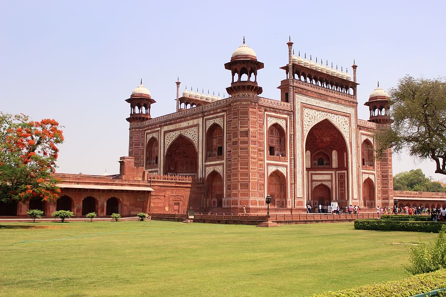 brown mosque, Fort, Tajmahal, India, Tourism, taj, architecture, monument, agra, heritage