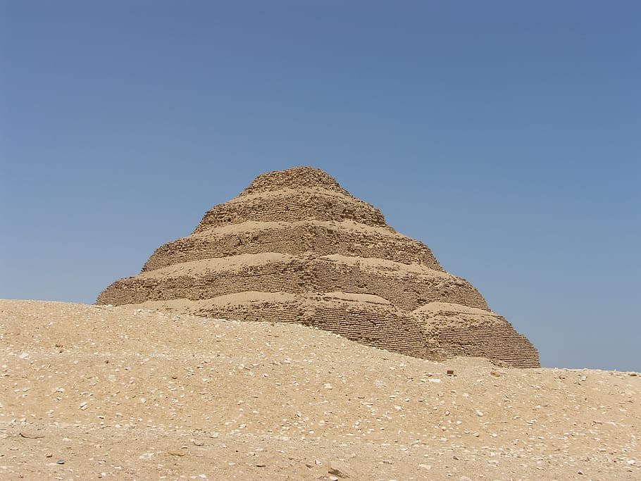 Egypt, Travel, Motive, Pyramid, sand, desert, nature, giza, sky, landscape