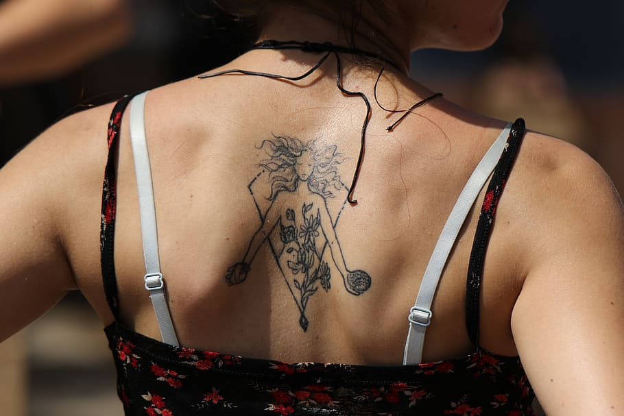 mulher, manifestante, direito da mulher, andar vagabunda, tatuagem, seção mediana, parte do corpo humano, adulto, mulheres, uma pessoa