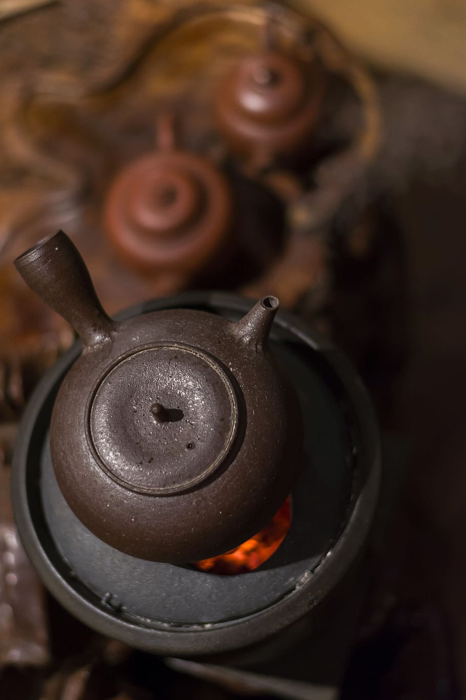 tea, boiling, hot, kettle, tranquility, indoors, stove, focus on foreground, metal, food and drink