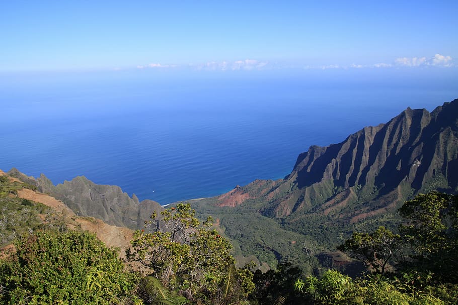 Hawaii, Kauai, Lookout, kalalau, montañas, naturaleza, paisaje, pintorescos, montaña, al aire libre