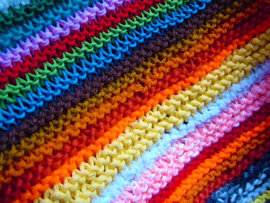 multicolored, braided, yarn decor, blanket, cover, craft, colorful, textile, full frame, multi colored