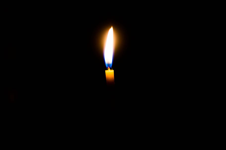 lighted, candle, sorrow, sadness, light, fire, fatigue, alone with a, the funeral, dead