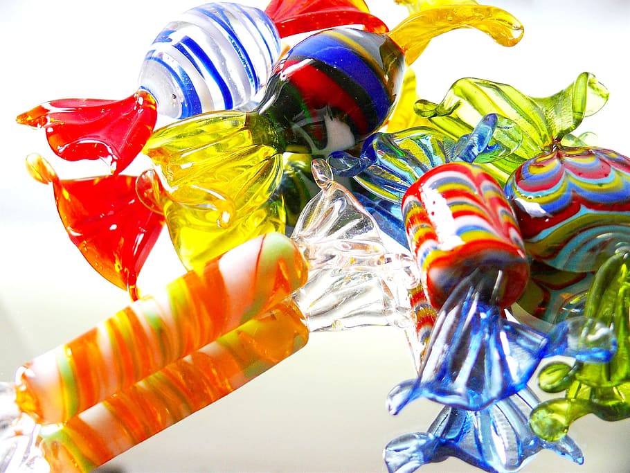 Candy, Colorful, Drops, Color, Hue, blue, yellow, glass, green, coloring