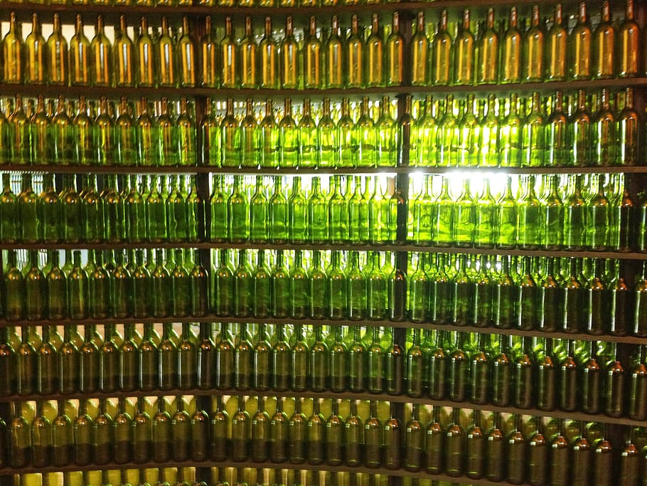 garrafas, garrafas de vinho, álcool, vinho, vidro, humor, bebida, vinho tinto, armazenamento, venda de vinho