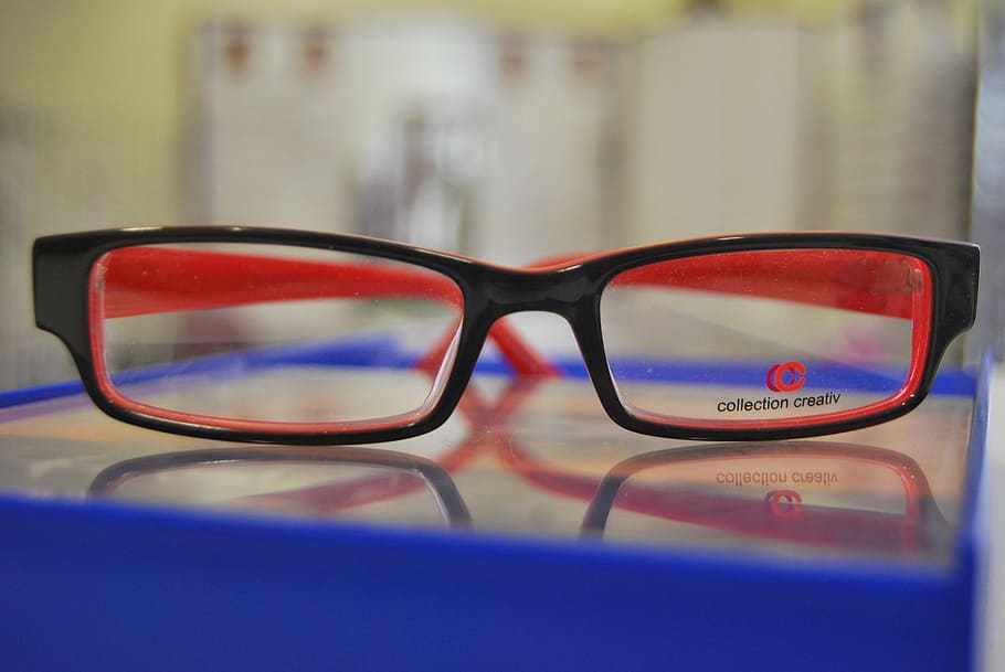 kacamata, hitam, bingkai, dangkal, lensa fokus, optik, alat bantu pandang, visi, mata, penglihatan