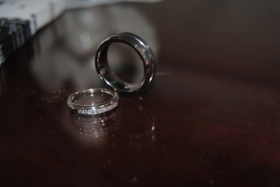 pernikahan, cincin, cinta, sepasang, nikah, romantis, emas, kertas, Suami, percintaan