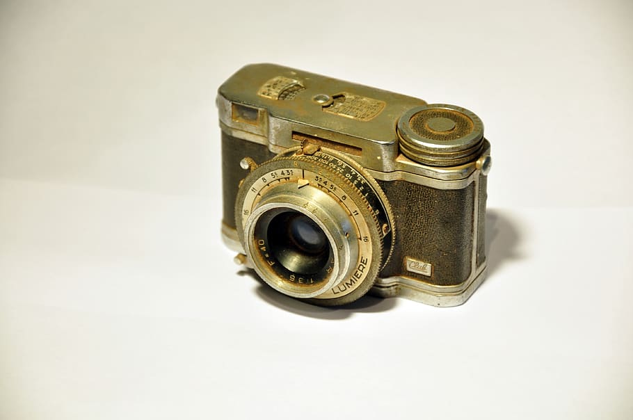 cámara, vintage, foto, viejo, clásico, analógico, óptico, disparo de estudio, temas de fotografía, cámara - equipo fotográfico