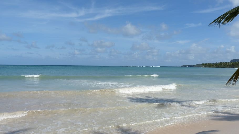 Pantai, Samana, Republik Dominika, laut, air, pemandangan, keindahan alam, ketenangan, tanah, langit