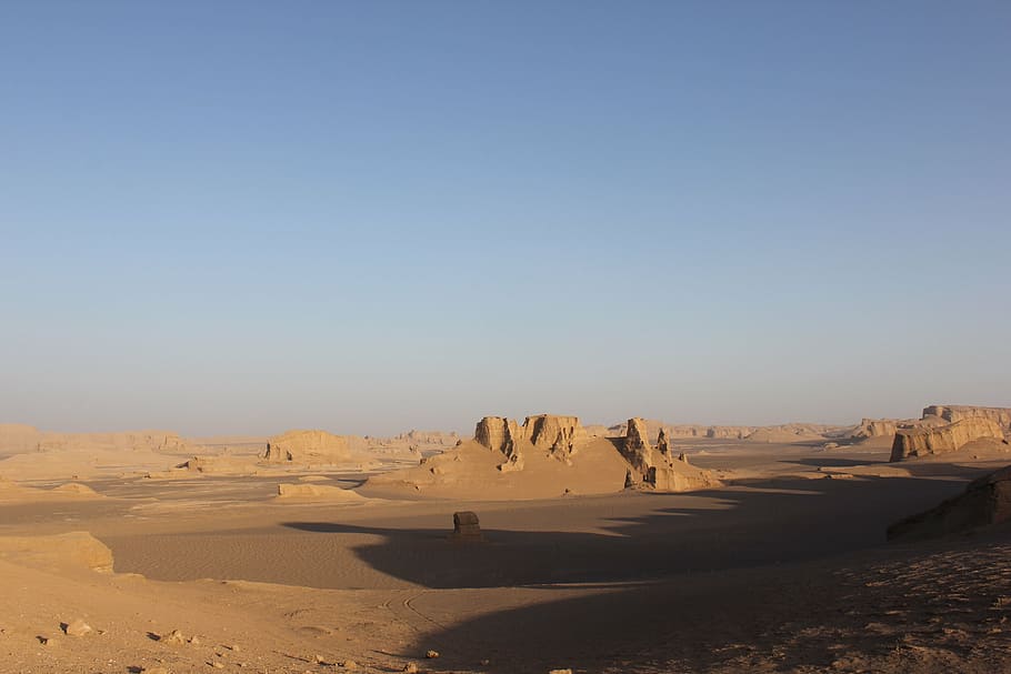 foto del paisaje, postre, desierto, paisaje, soleado, montaña, cielo, camello, animal, azul