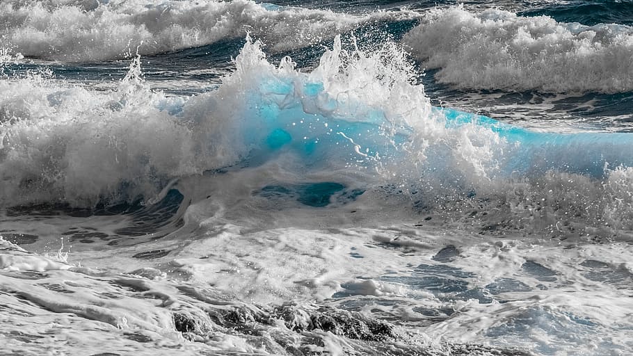 dangkal, fotografi, gelombang air, air, berselancar, alam, laut, gelombang, lautan, semprotan