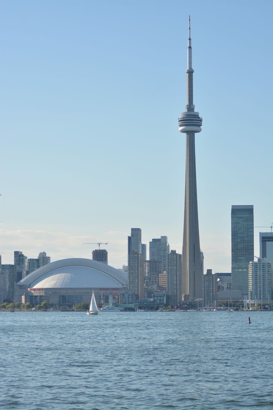 Toronto, Kanada, Menara Cn, Cakrawala, arsitektur, ontario, pusat kota, kota, perkotaan, bangunan