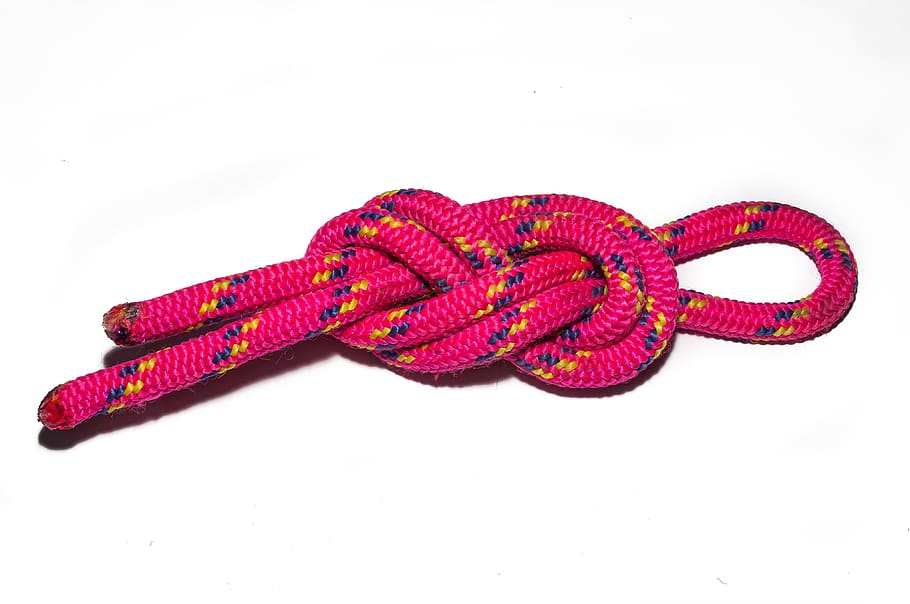 Eighth, Node, Accessory, Cord, Knot, eighth node, accessory cord, isolated, rope, tied knot