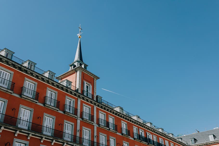 kota, tengara, Plaza, Walikota, patung, Raja, Philips, III, Madrid, Spanyol