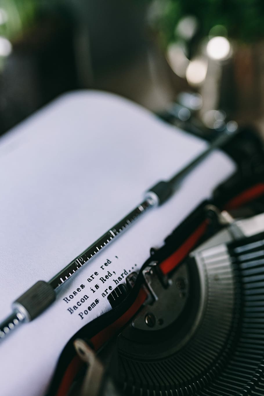 vista, digitando citações, velho, máquina de escrever, Closeup, digitando, citações, vintage, citação, tecnologia