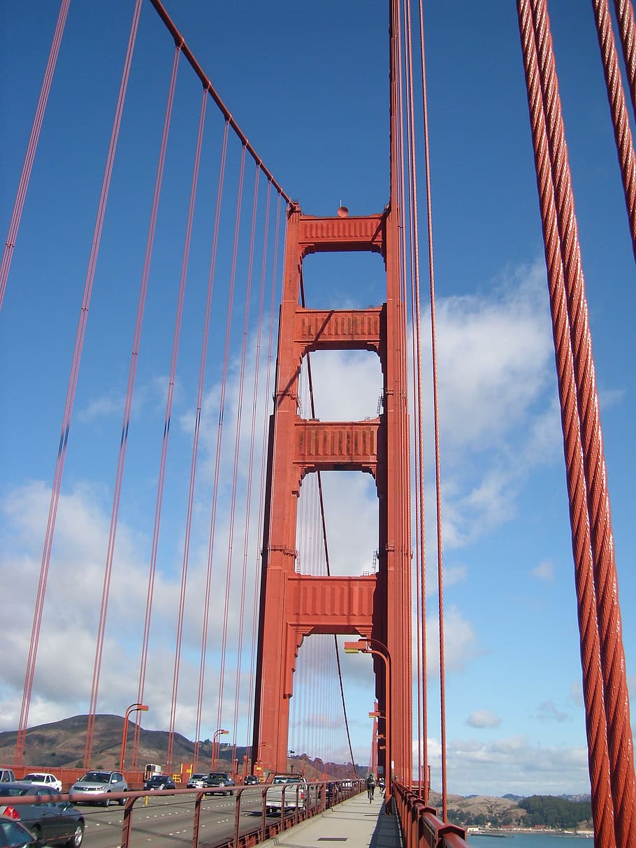 San, Francisco, Suspension Bridge, san, francisco, places of interest, california, steel cables, famous Place, uSA, architecture