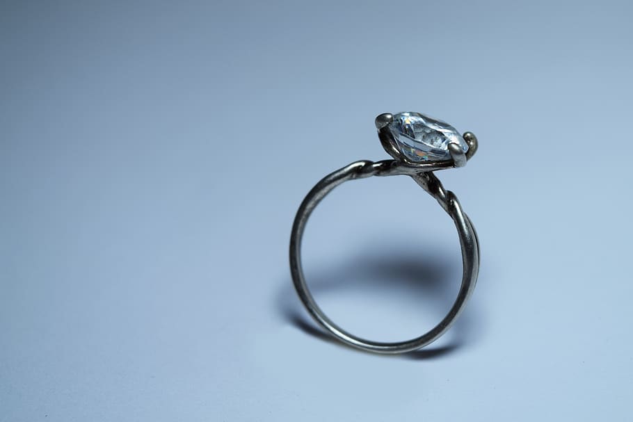 anel, jóia, diamante, prata, compromisso, jóias, núpcias, aliança, close-up, anel de noivado