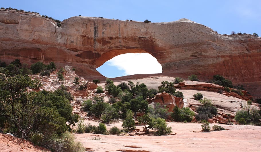 arco de wilson, arenisca, roca, utah, desierto, caminata, formación, turismo, viajes, cañón