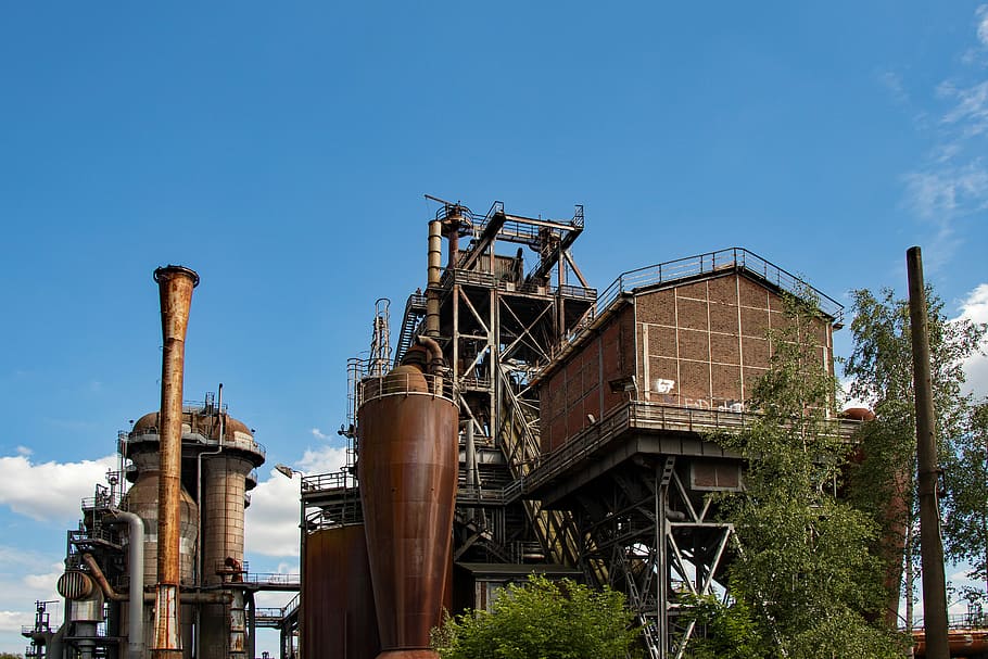 Duisburg, Usina siderúrgica, Fábrica, Indústria, velho, arquitetura, indústria pesada, arquitetura industrial, parque norte da paisagem, aço