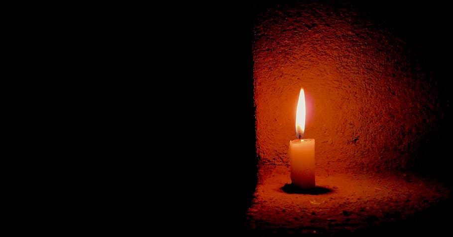 vela, luz, llama, fuego, oscuridad, noche, luz de las velas, cera, calor, cálido