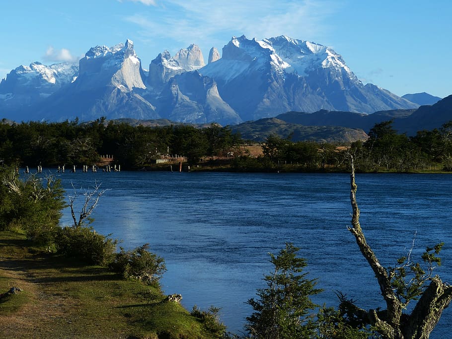 chile, américa del sur, naturaleza, paisaje, patagonia, montañas, patrimonio natural mundial, parque nacional, torres del paine, lago