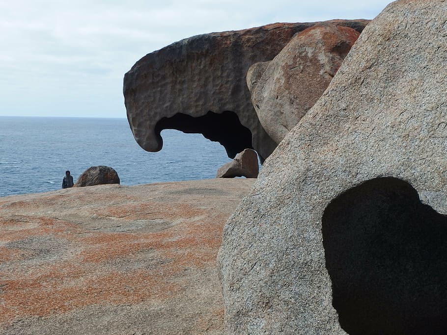 rock, erosion, wind, sea, australia, remarkable rocks, kangaroo island, solid, rock - object, rock formation