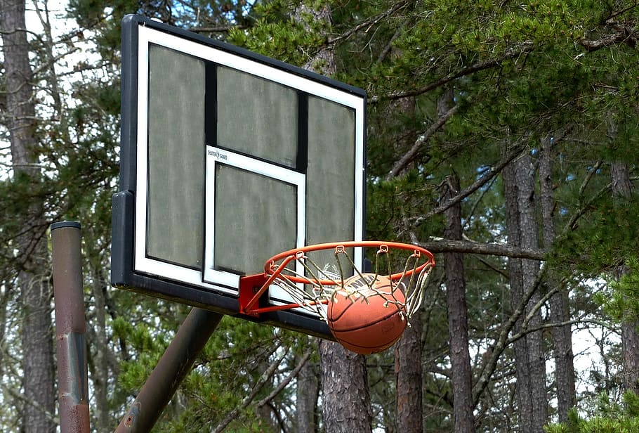 bola basket, jaring basket, olahraga, di luar rumah, permainan, kompetisi, bola, tim, simpai, aktivitas