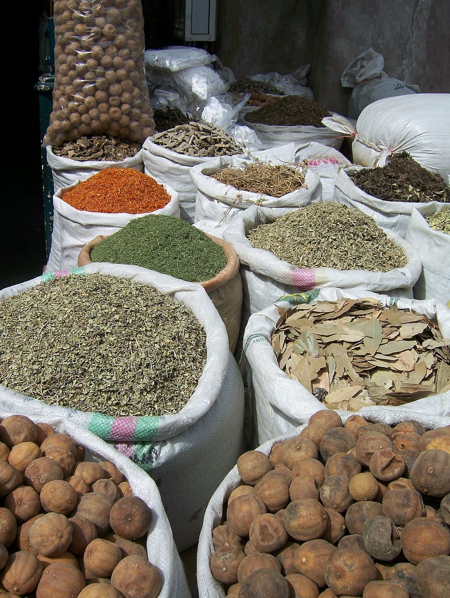 spices, spice, market, cinnamon, colors, exotic, retail, for sale, choice, variation