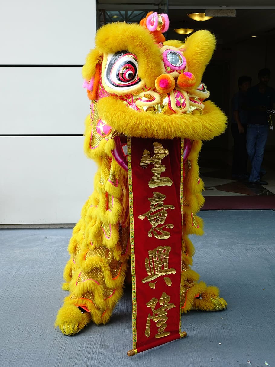 китайский дракон, земля, танец льва, китайский, традиция, новый год, удача, танцы, азиатский, фестиваль