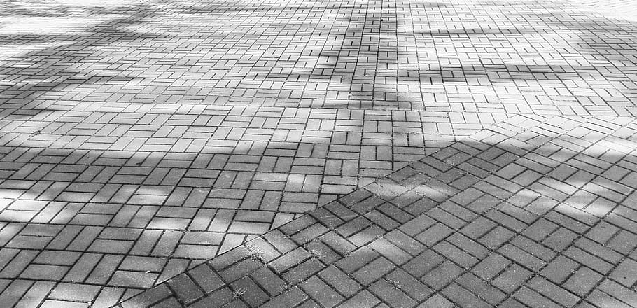 the glare, shadow, light, monochrome, city, pattern, full frame, backgrounds, street, footpath