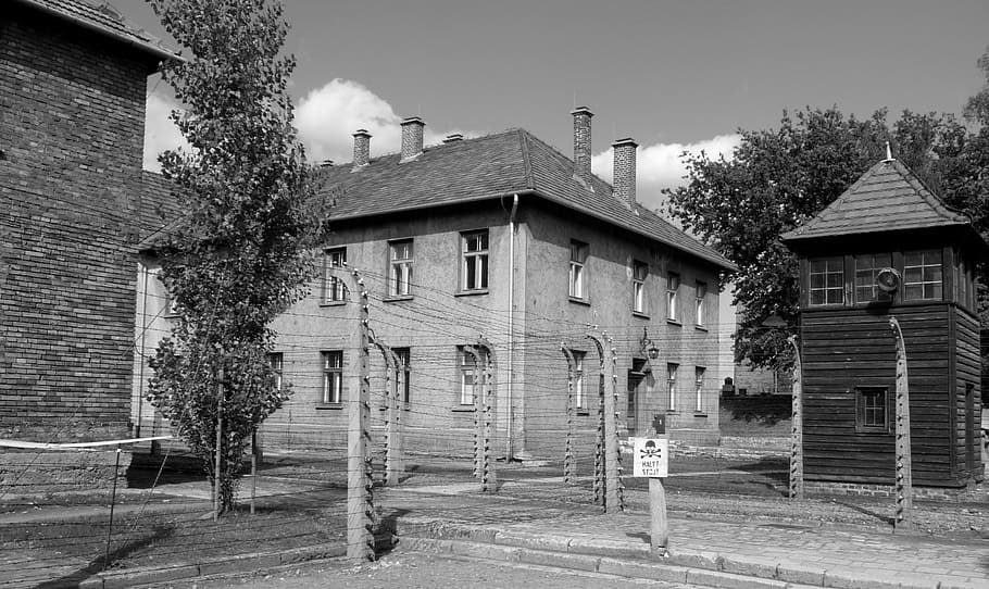 polônia, auschwitz, campo de concentração, barak, arquitetura, exterior do edifício, estrutura construída, construção, casa, planta