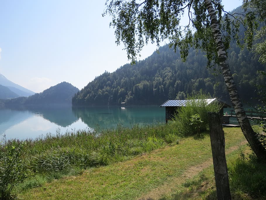 montañas, lago de montaña, austria, naturaleza, reflexión, tirol, hintersteinersee, verano, paisaje de montaña, agua