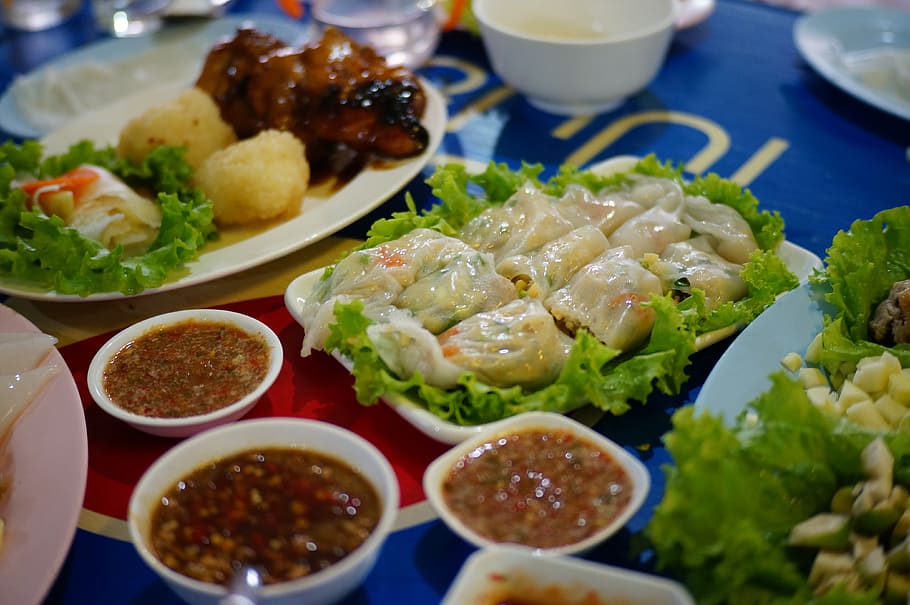 comida, comida vietnamita, comida local, comida y bebida, frescura, listo para comer, en interiores, alimentación saludable, tazón, plato