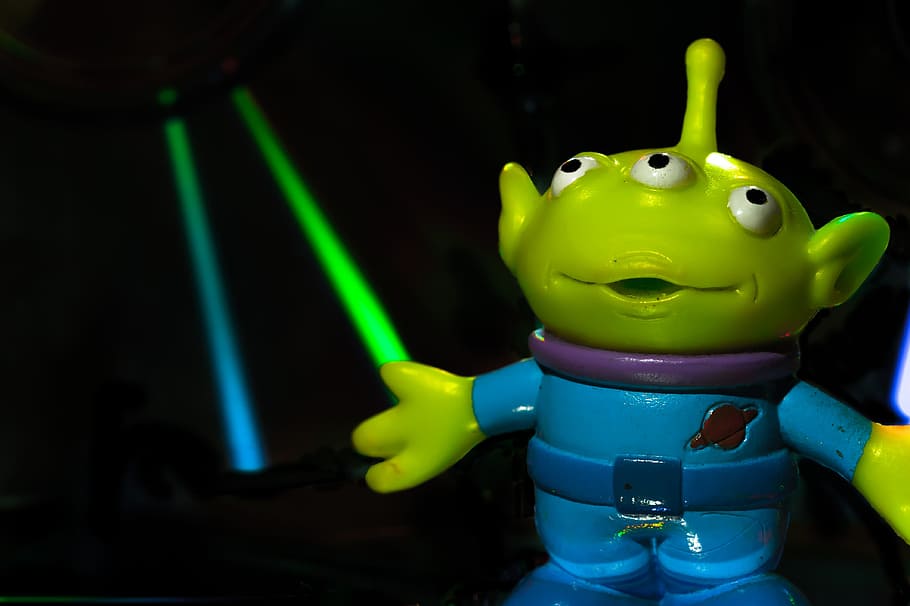 disney toy story, character plastic toy, Toy Story, Alien, Cartoon, toy story alien, toy, character, design, color