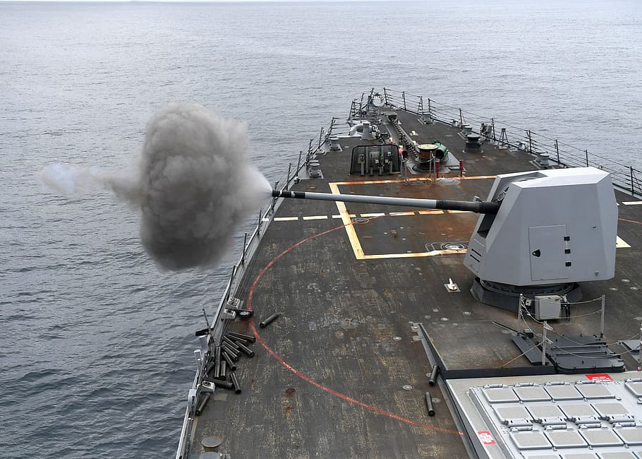 united states navy, ship, destroyer, usn, mk47, live-fire, main gun, guided missile destroyer, water, nautical vessel