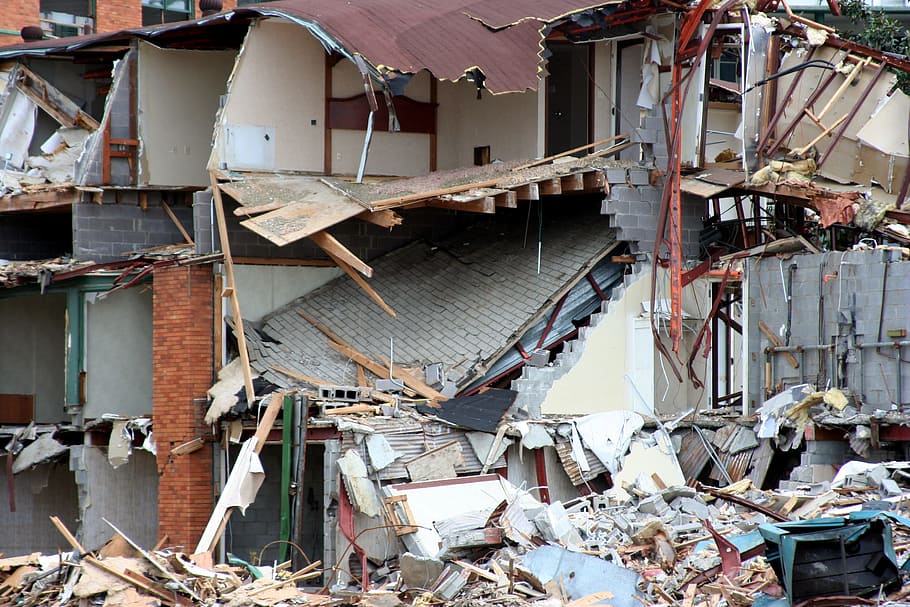 demolition, destruction, demolish, damage, debris, abandoned, damaged, architecture, built structure, building