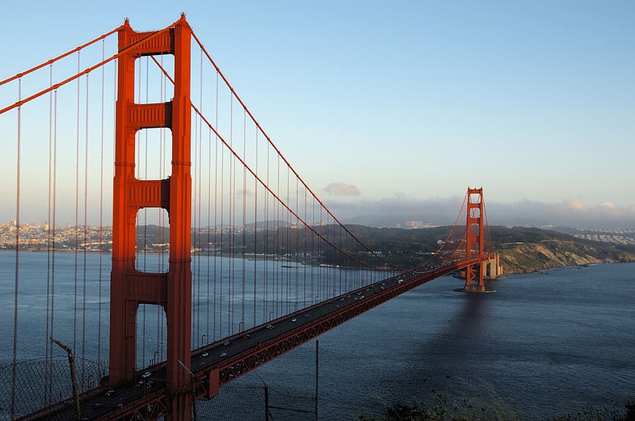 golden gate bridge, bridge, san francisco, architecture, california, suspension bridge, usa, famous, skyline, bay
