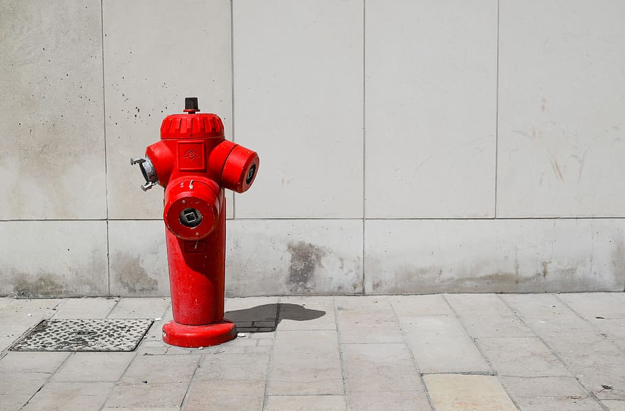 hidran kebakaran, jalan, api, hidran, air, darurat, keselamatan, perlindungan, merah, peralatan