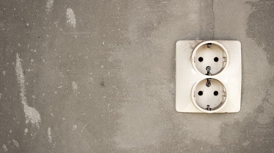 outlet, electricity, electro, power, old, wall, retro, wall - building feature, indoors, connection