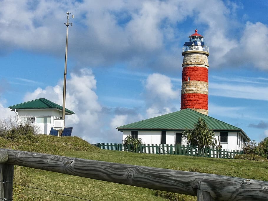 Moreton Island, Lighthouse, Landscape, island, sky, sea, outdoors, new England - Usa, coastline, beacon